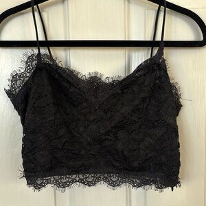 S black lace cropped tank (has side zipper)